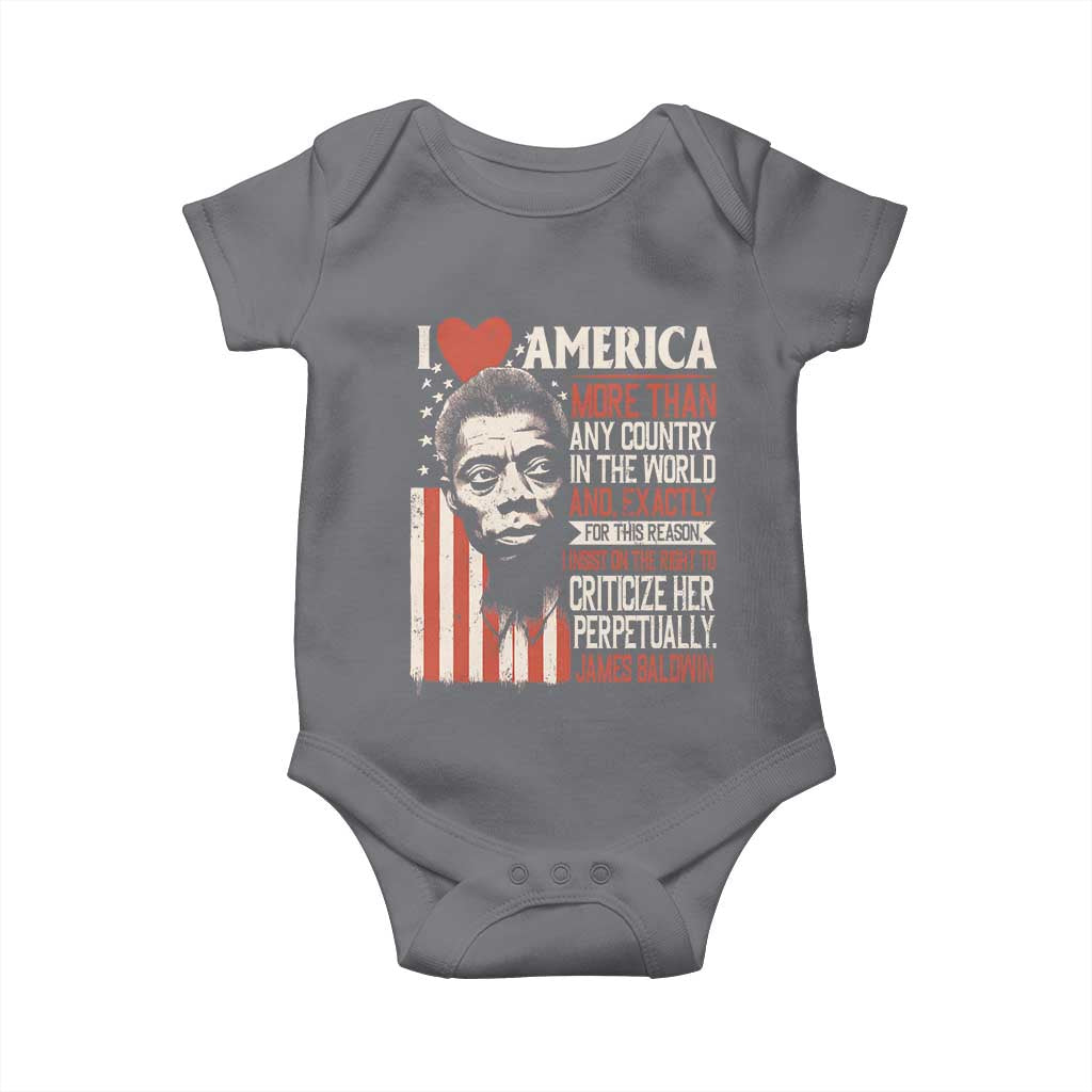 James Baldwin Baby Onesie I Love America More Than Any Country In The World