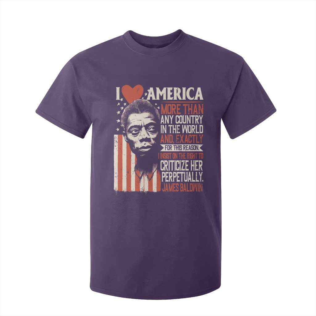 James Baldwin T Shirt For Kid I Love America More Than Any Country In The World