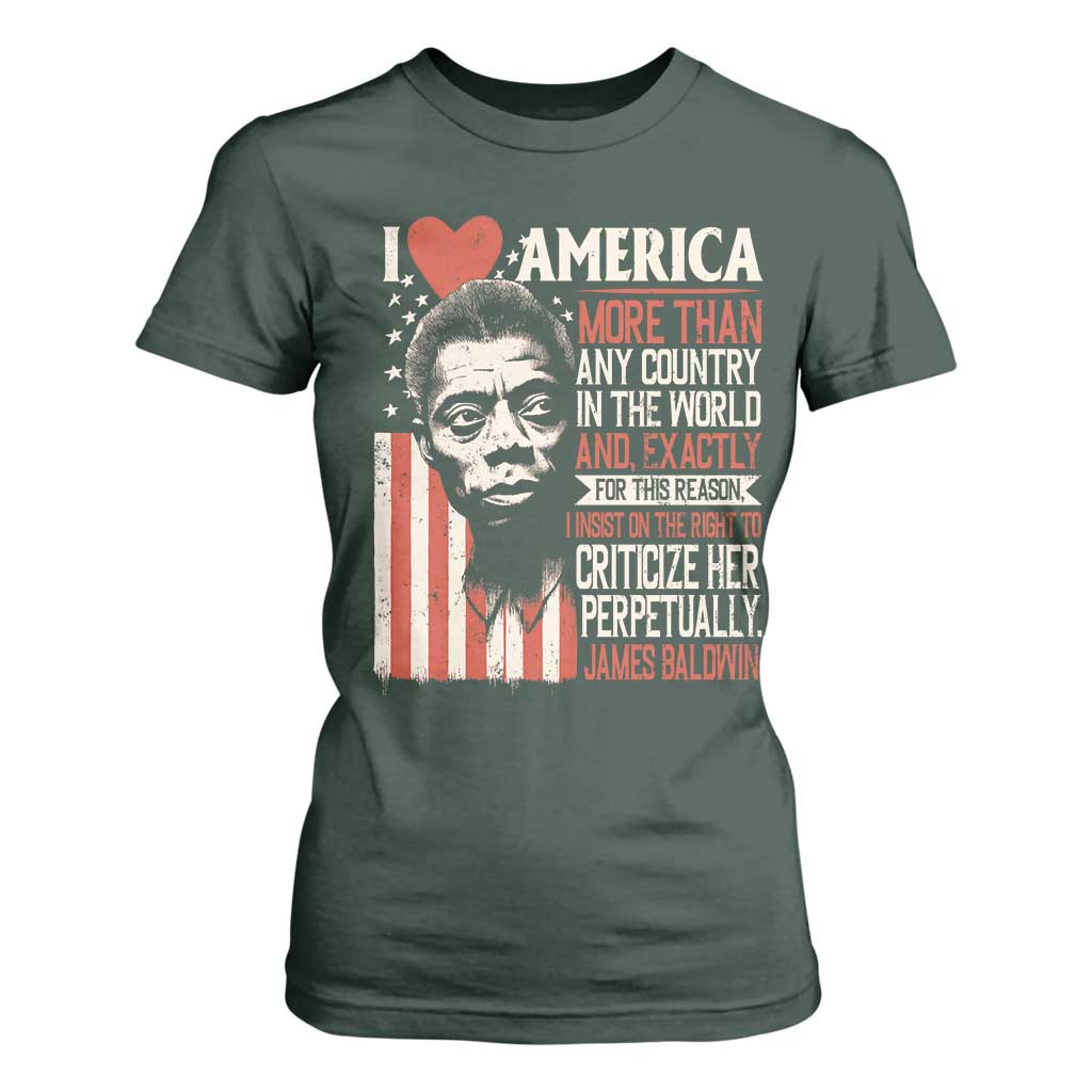 James Baldwin T Shirt For Women I Love America More Than Any Country In The World