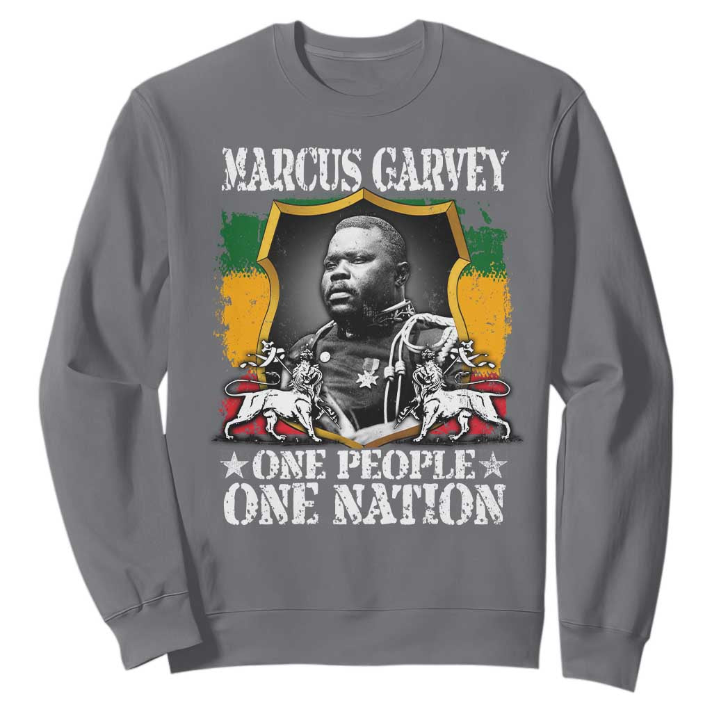 Marcus Garvey Sweatshirt One People One Nation Jamaica Legends Rasta