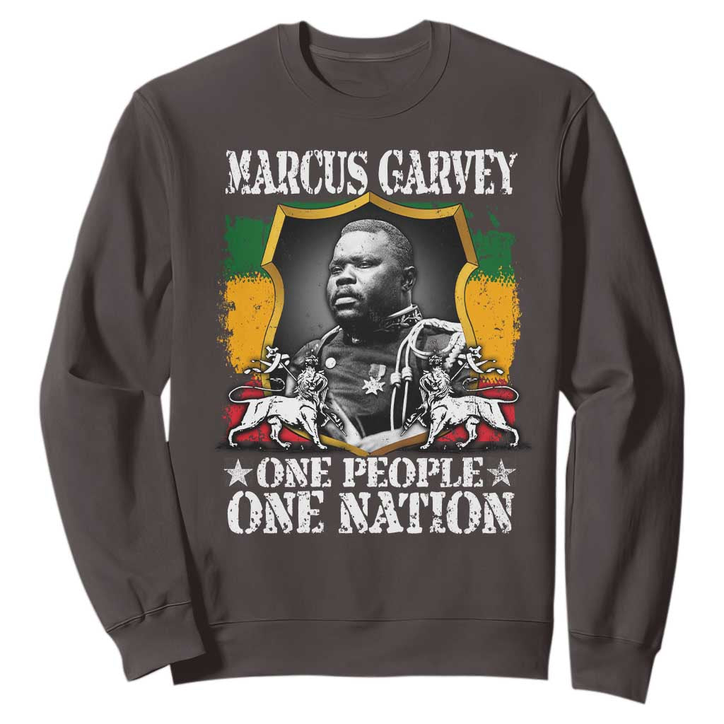 Marcus Garvey Sweatshirt One People One Nation Jamaica Legends Rasta