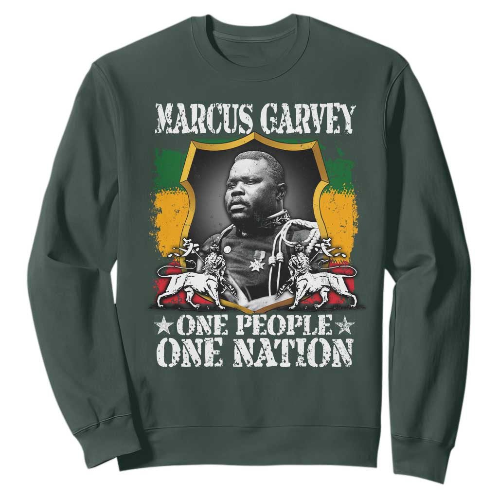 Marcus Garvey Sweatshirt One People One Nation Jamaica Legends Rasta