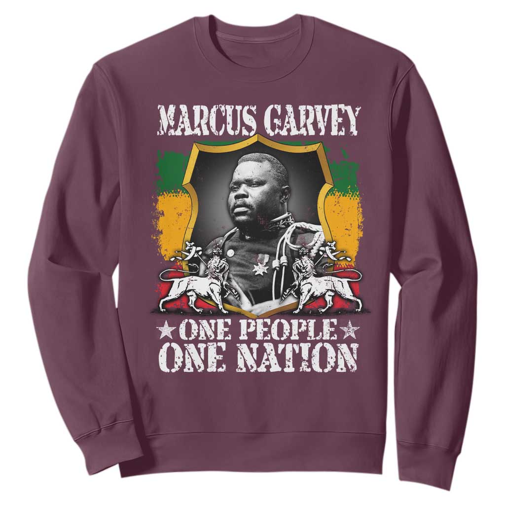 Marcus Garvey Sweatshirt One People One Nation Jamaica Legends Rasta