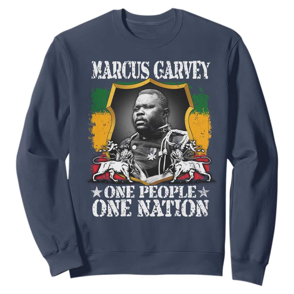 Marcus Garvey Sweatshirt One People One Nation Jamaica Legends Rasta
