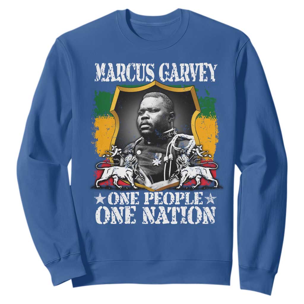 Marcus Garvey Sweatshirt One People One Nation Jamaica Legends Rasta