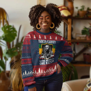 Marcus Garvey Ugly Christmas Sweater One People One Nation Jamaica Legends Rasta