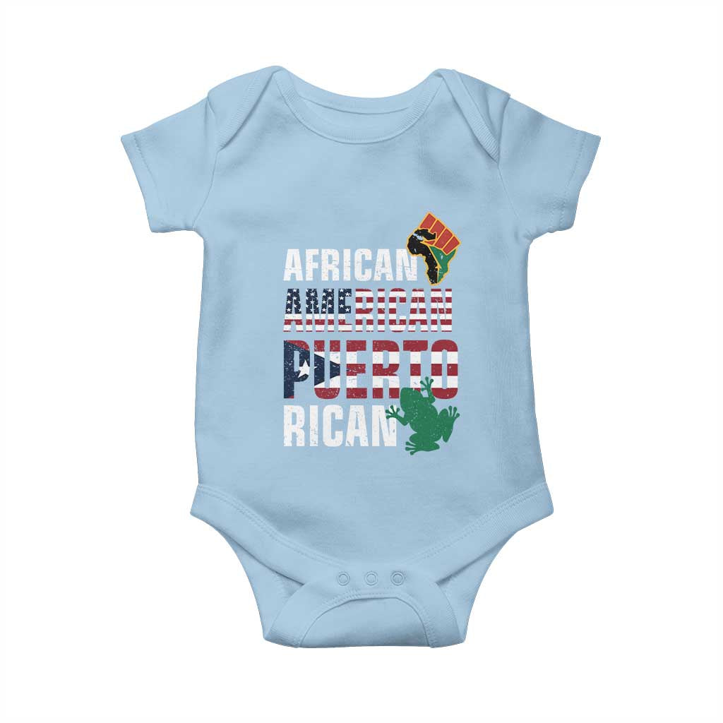 African American Puerto Rican Pride Baby Onesie