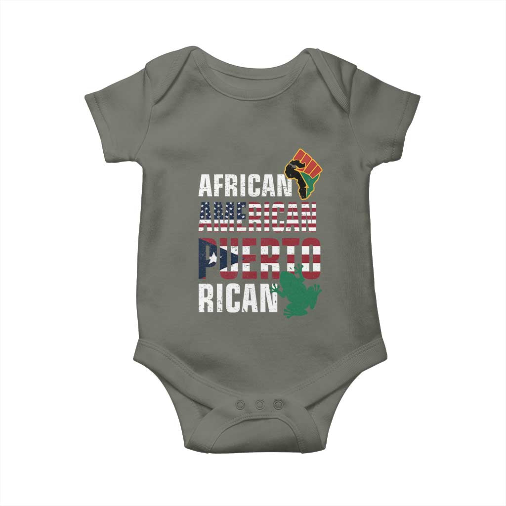 African American Puerto Rican Pride Baby Onesie