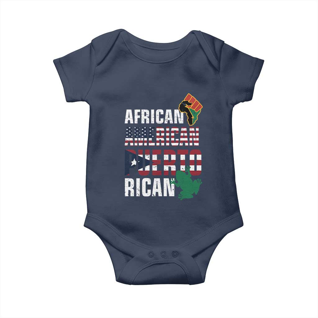 African American Puerto Rican Pride Baby Onesie