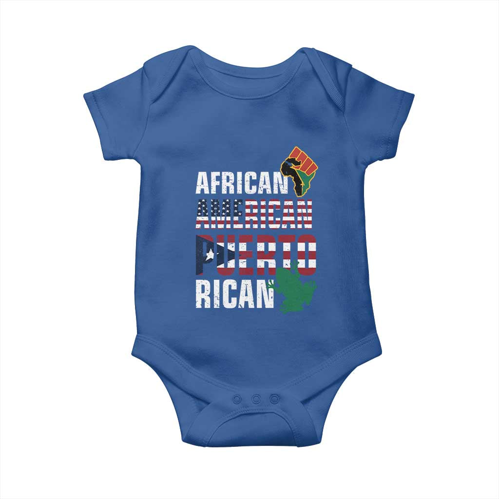 African American Puerto Rican Pride Baby Onesie