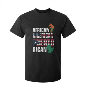 African American Puerto Rican Pride T Shirt For Kid