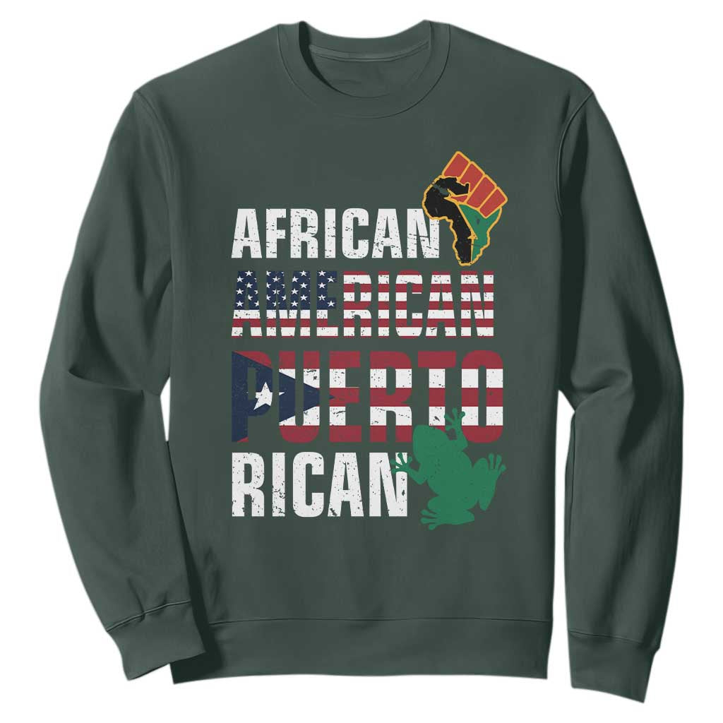 African American Puerto Rican Pride Sweatshirt