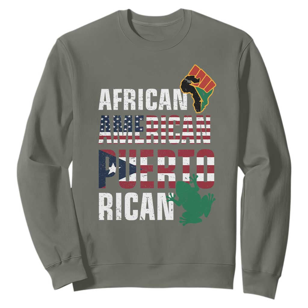 African American Puerto Rican Pride Sweatshirt