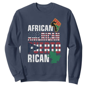 African American Puerto Rican Pride Sweatshirt