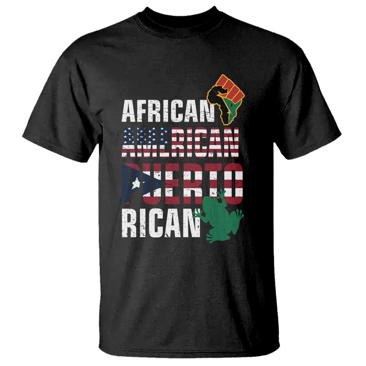 African American Puerto Rican Pride T Shirt