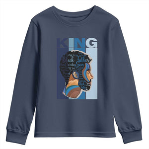 African American Dad Youth Long Sleeve Shirt Black History King Father Melanin Pride