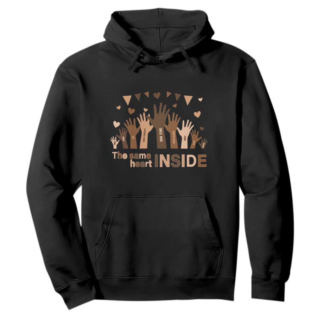Black Civil Rights Hoodie We Can Be Different On The Outside But We Have The Same Heart Black History Month