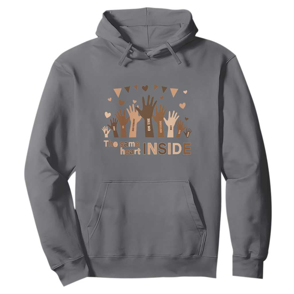 Black Civil Rights Hoodie We Can Be Different On The Outside But We Have The Same Heart Black History Month