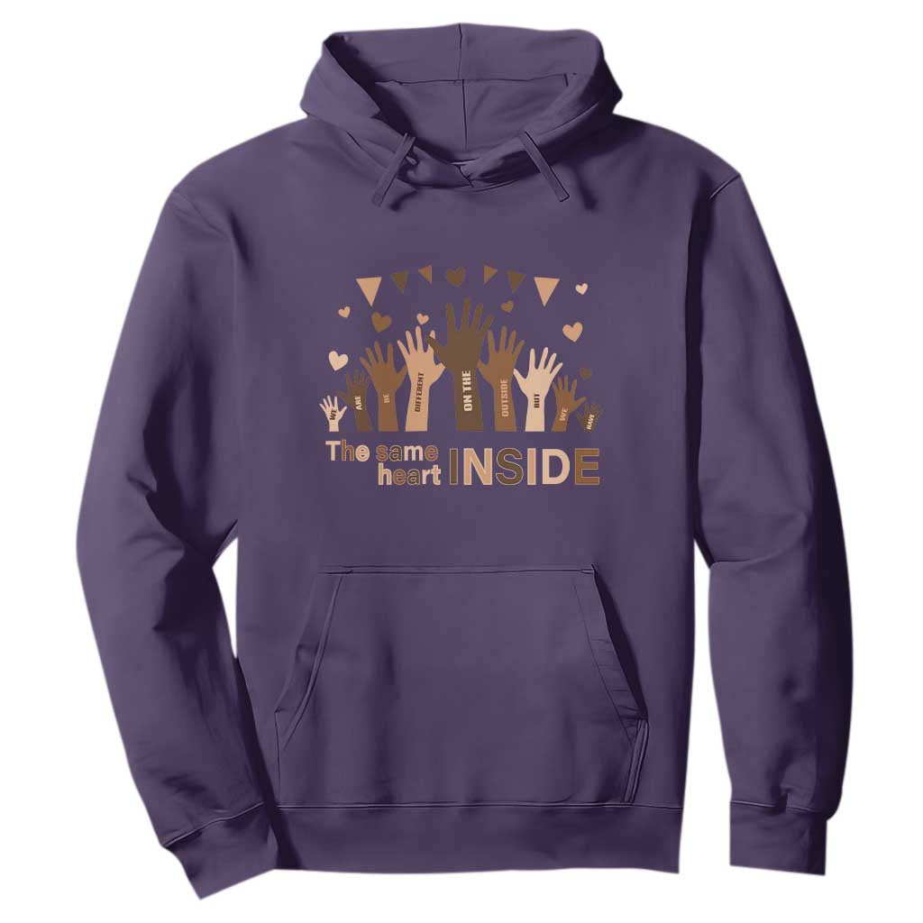 Black Civil Rights Hoodie We Can Be Different On The Outside But We Have The Same Heart Black History Month