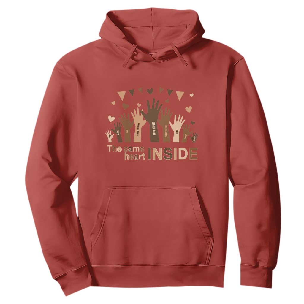Black Civil Rights Hoodie We Can Be Different On The Outside But We Have The Same Heart Black History Month