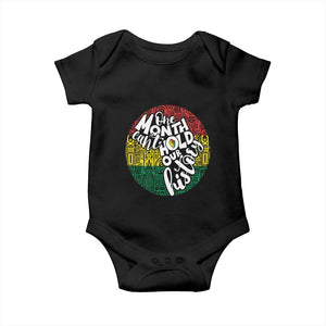 Black Pride Baby Onesie One Month Can't Hold Our History African American