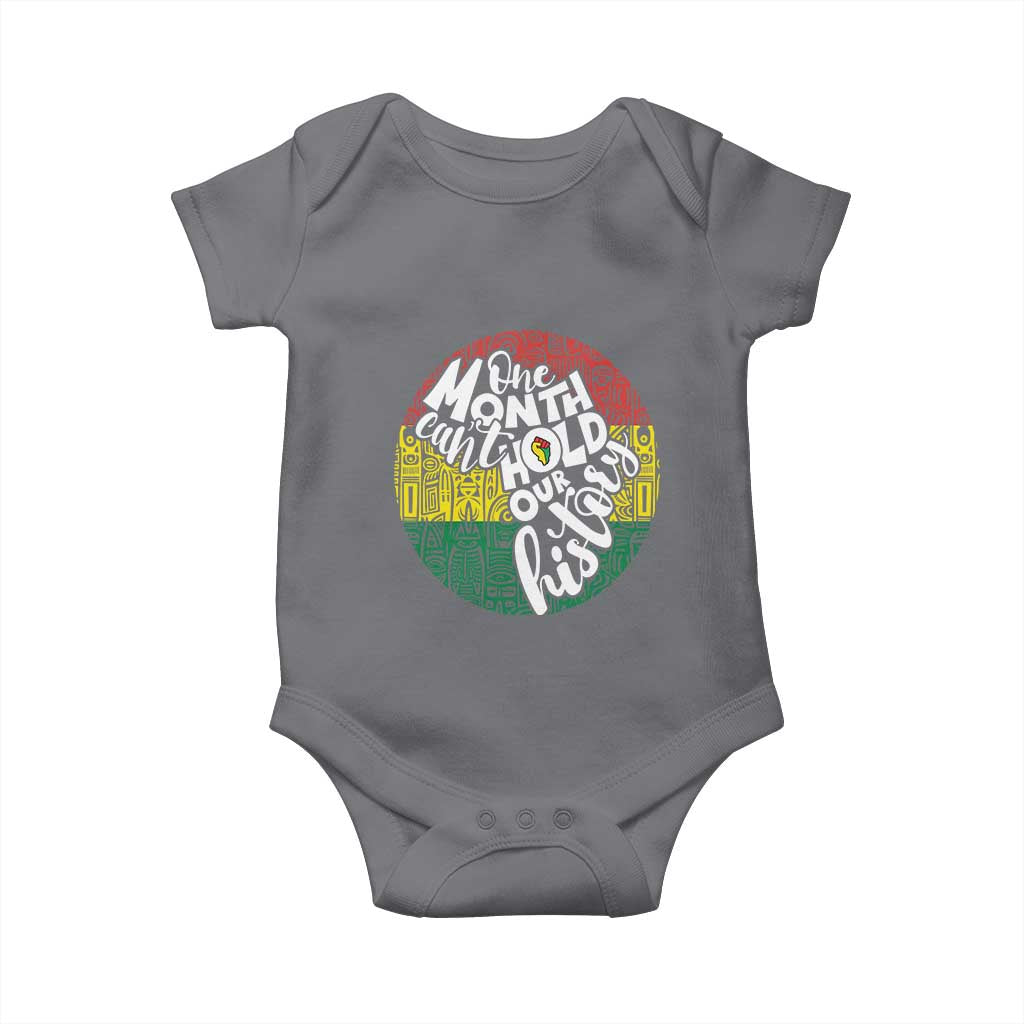 Black Pride Baby Onesie One Month Can't Hold Our History African American