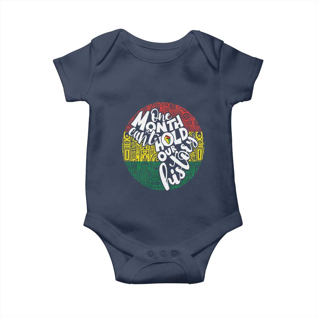 Black Pride Baby Onesie One Month Can't Hold Our History African American