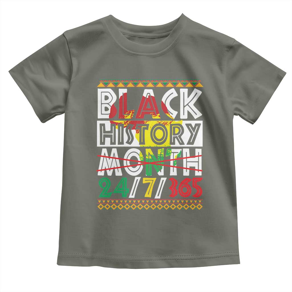 Black History Month Baby Shirt 24/7/365 Gift Pride African American