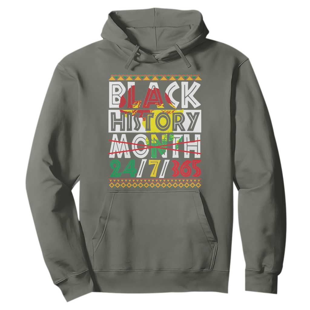 Black History Month Hoodie 24/7/365 Gift Pride African American