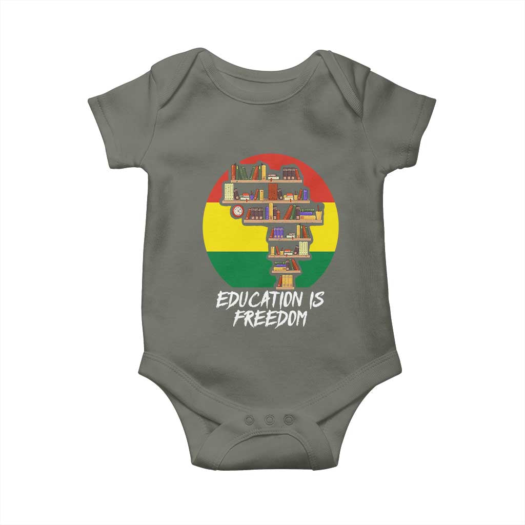 Black History Month Baby Onesie Education Is Freedom African Americans