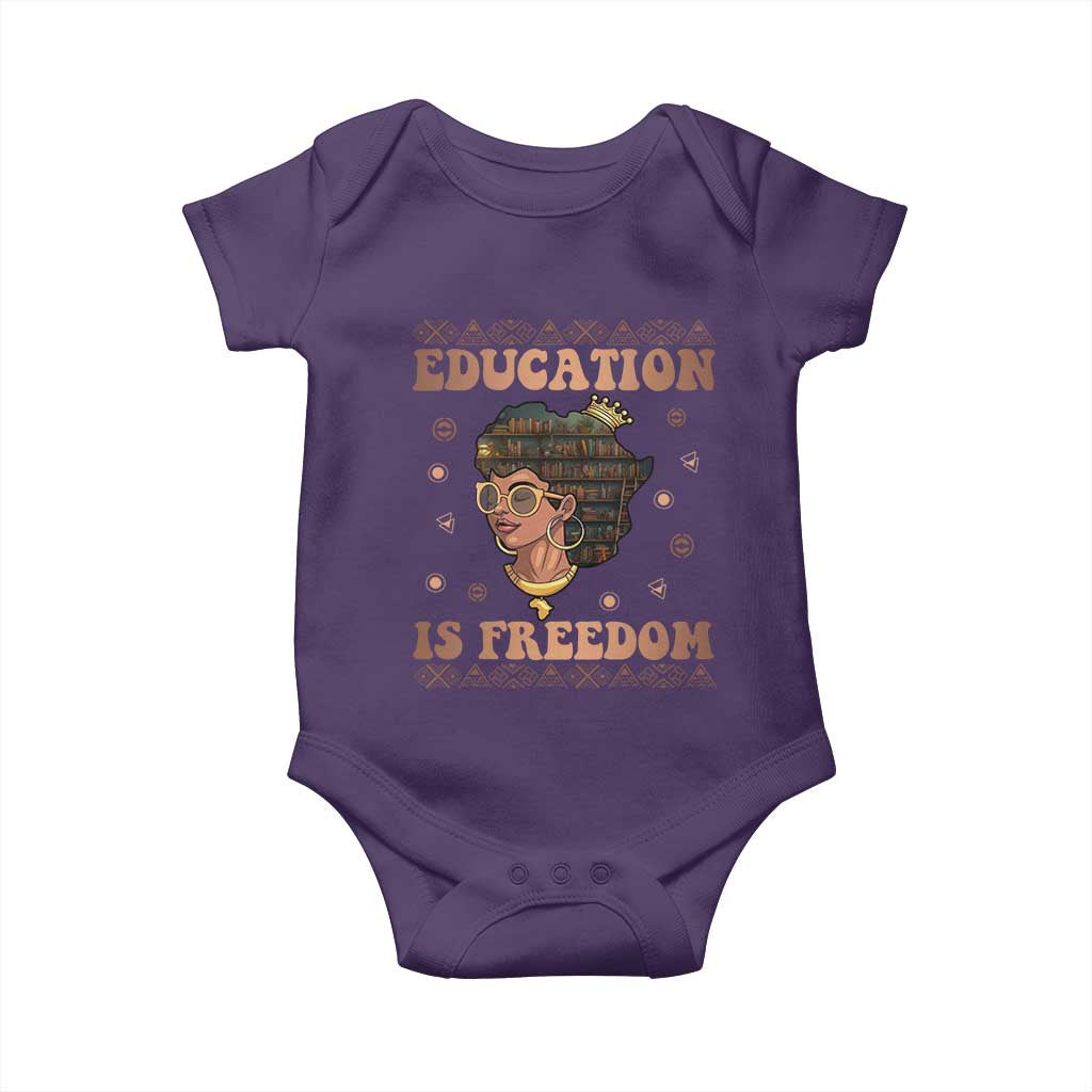 Black Teacher Baby Onesie Education Is Freedom Black History