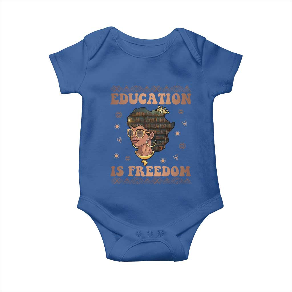 Black Teacher Baby Onesie Education Is Freedom Black History