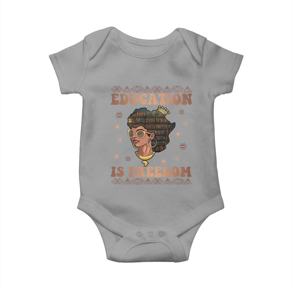 Black Teacher Baby Onesie Education Is Freedom Black History