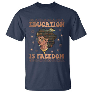 Black Teacher T Shirt Education Is Freedom Black History