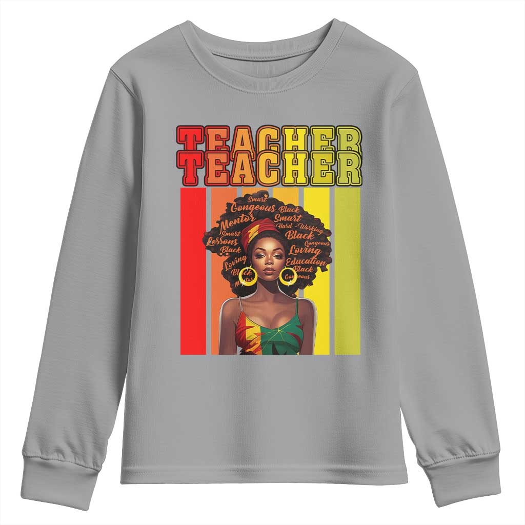 Black Teacher Youth Long Sleeve Shirt Women African Americans School Educate