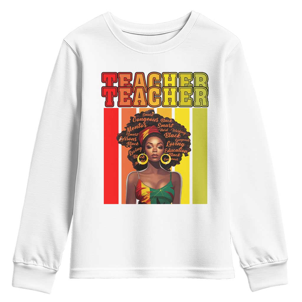 Black Teacher Youth Long Sleeve Shirt Women African Americans School Educate