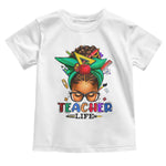 Black Teacher Life Baby Shirt Messy Bun African American Educate