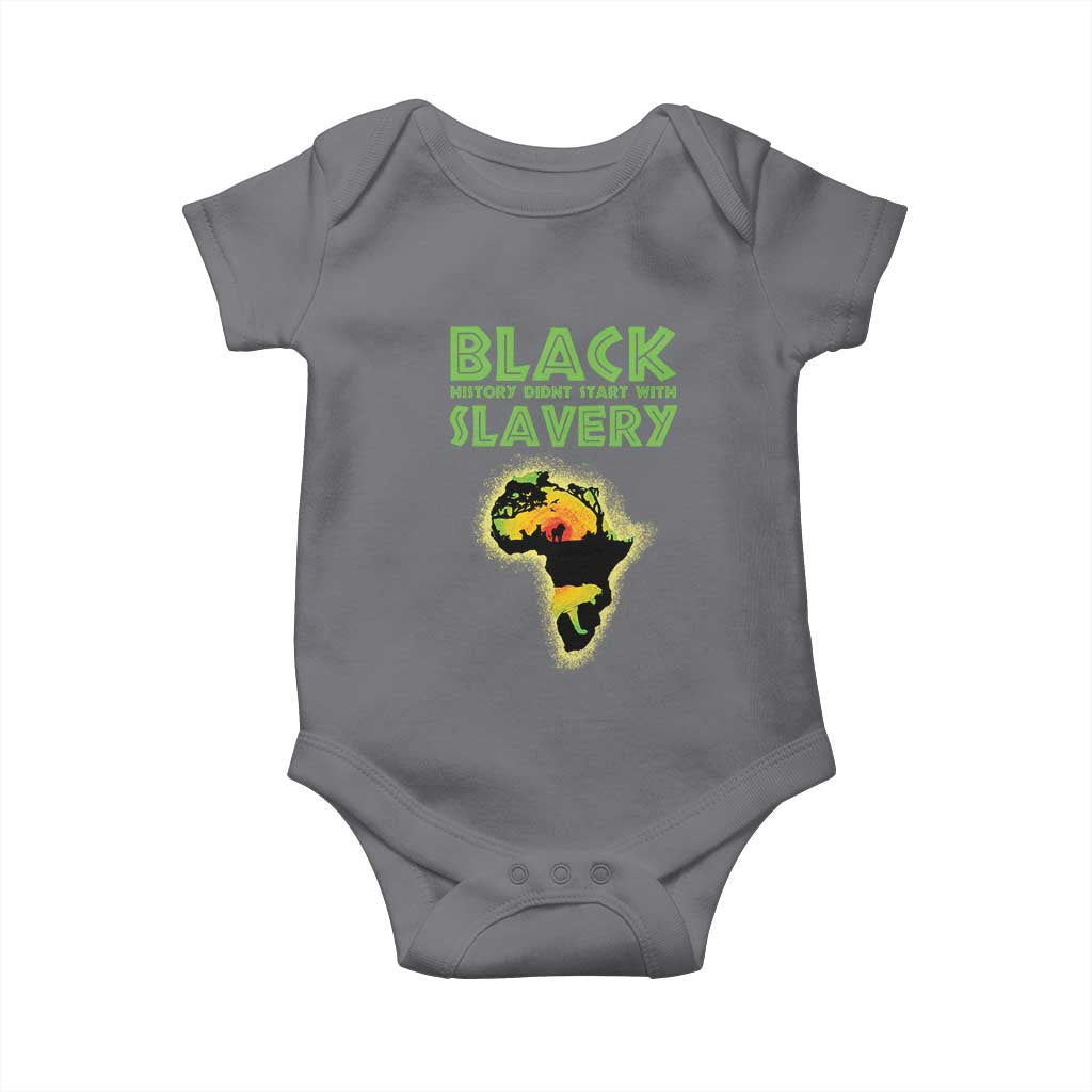 Black Freedom Baby Onesie Black History Didn't Start With Slavery African American