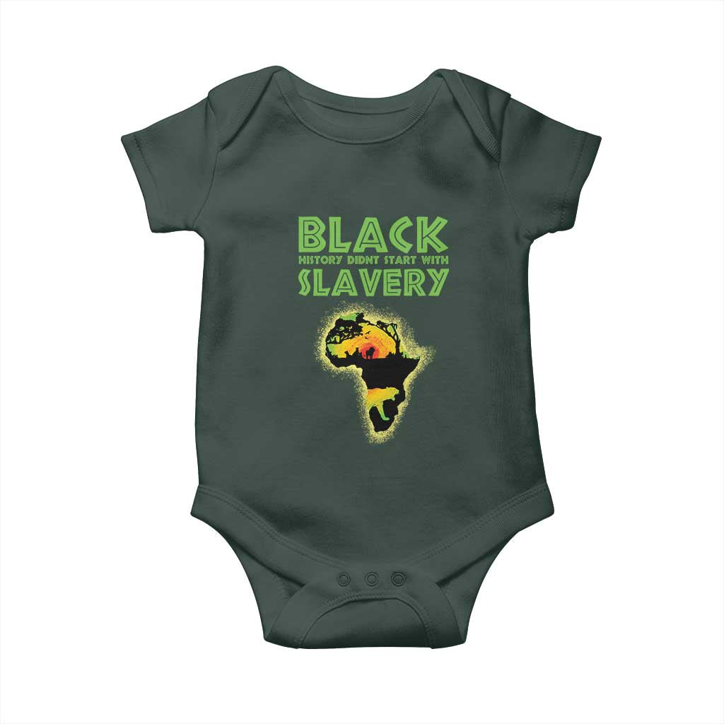 Black Freedom Baby Onesie Black History Didn't Start With Slavery African American