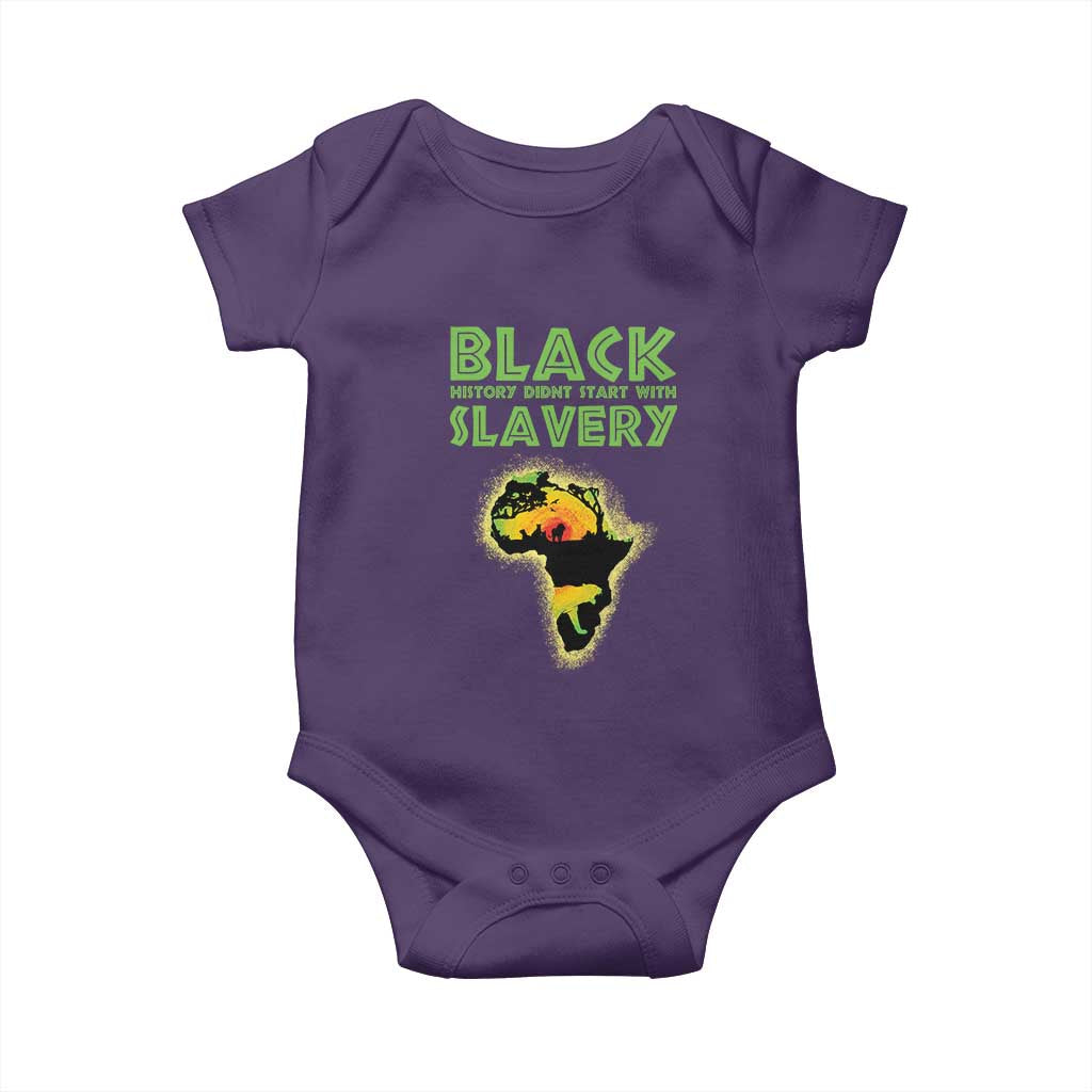 Black Freedom Baby Onesie Black History Didn't Start With Slavery African American