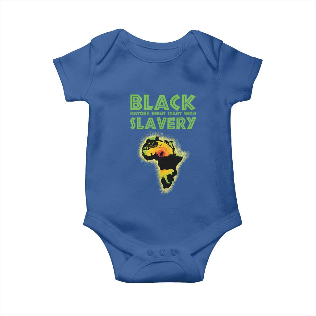 Black Freedom Baby Onesie Black History Didn't Start With Slavery African American