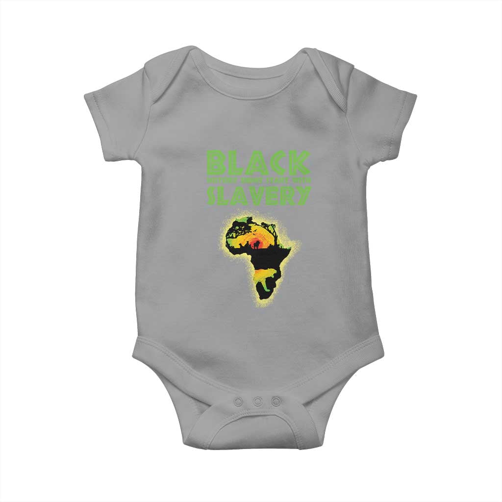 Black Freedom Baby Onesie Black History Didn't Start With Slavery African American