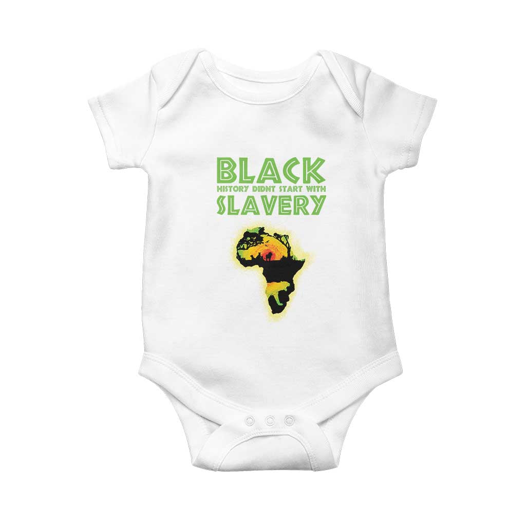 Black Freedom Baby Onesie Black History Didn't Start With Slavery African American