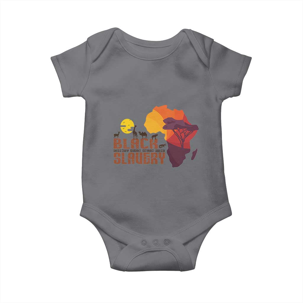 Black Pride Baby Onesie Black History Didn't Start With Slavery African American