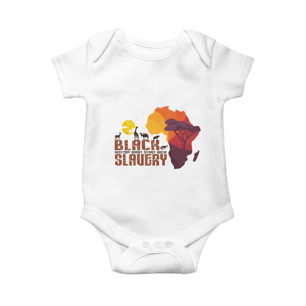 Black Pride Baby Onesie Black History Didn't Start With Slavery African American