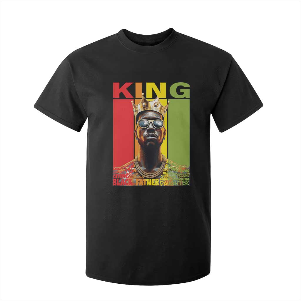 American Dad T Shirt For Kid Black History King Father Melanin African American