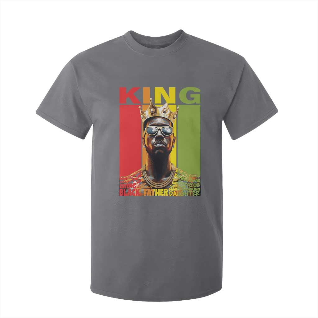 American Dad T Shirt For Kid Black History King Father Melanin African American