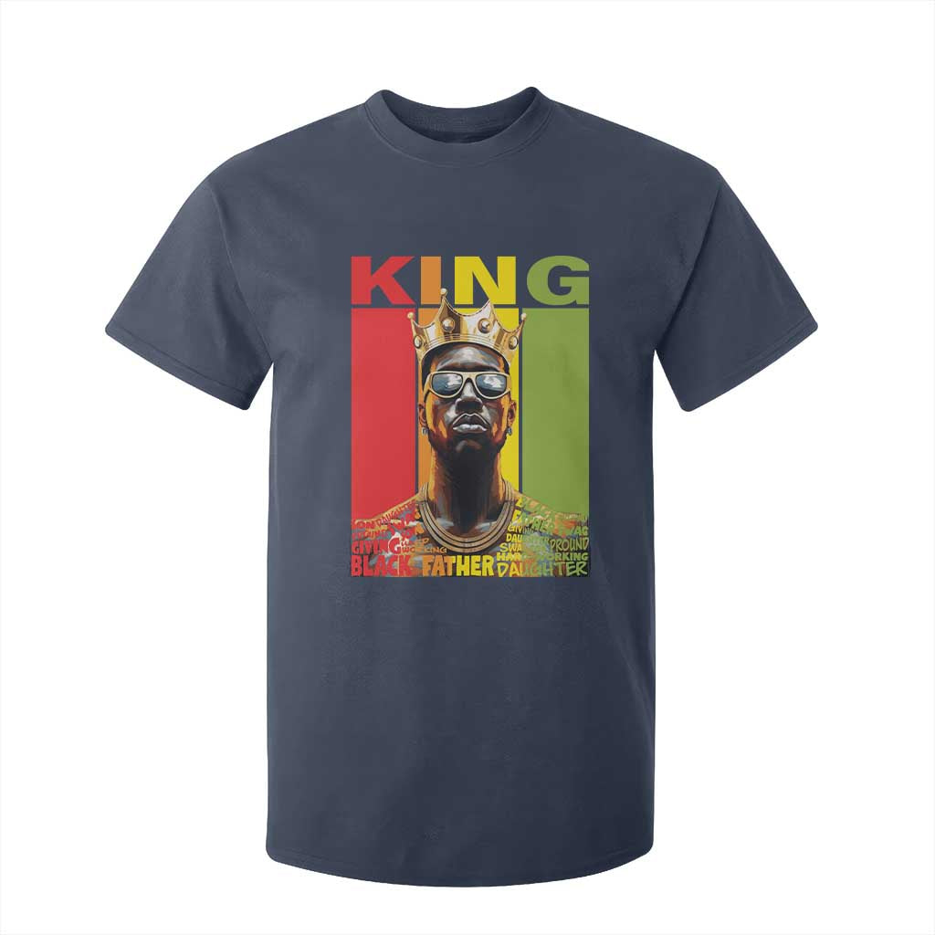 American Dad T Shirt For Kid Black History King Father Melanin African American