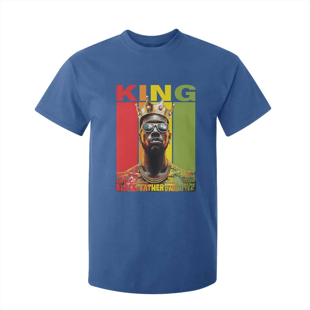 American Dad T Shirt For Kid Black History King Father Melanin African American