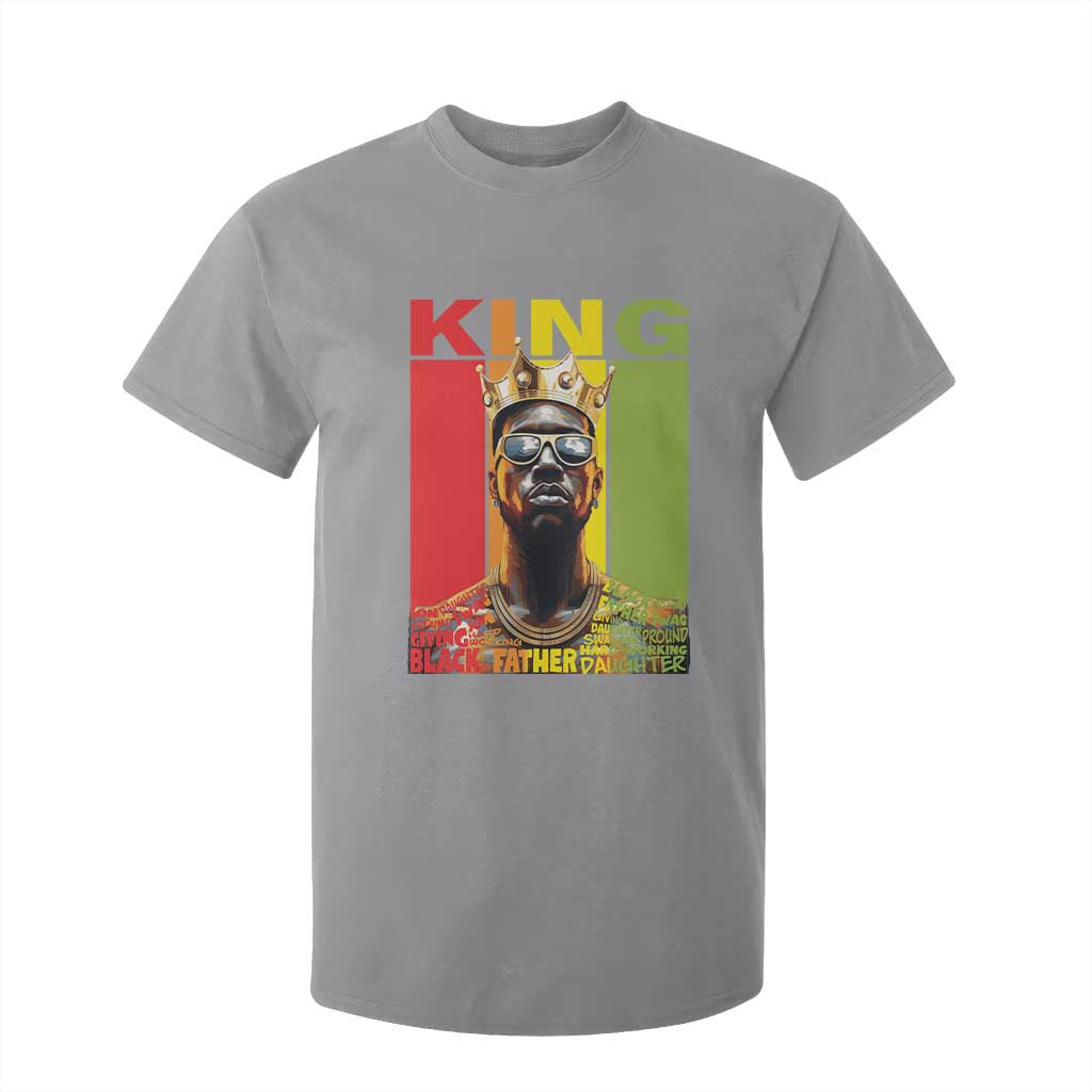 American Dad T Shirt For Kid Black History King Father Melanin African American